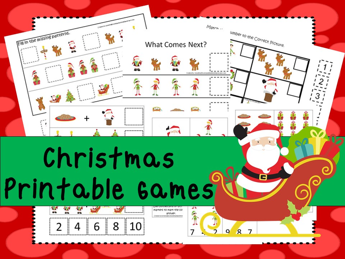 30 Printable Christmas themed Games and Activities