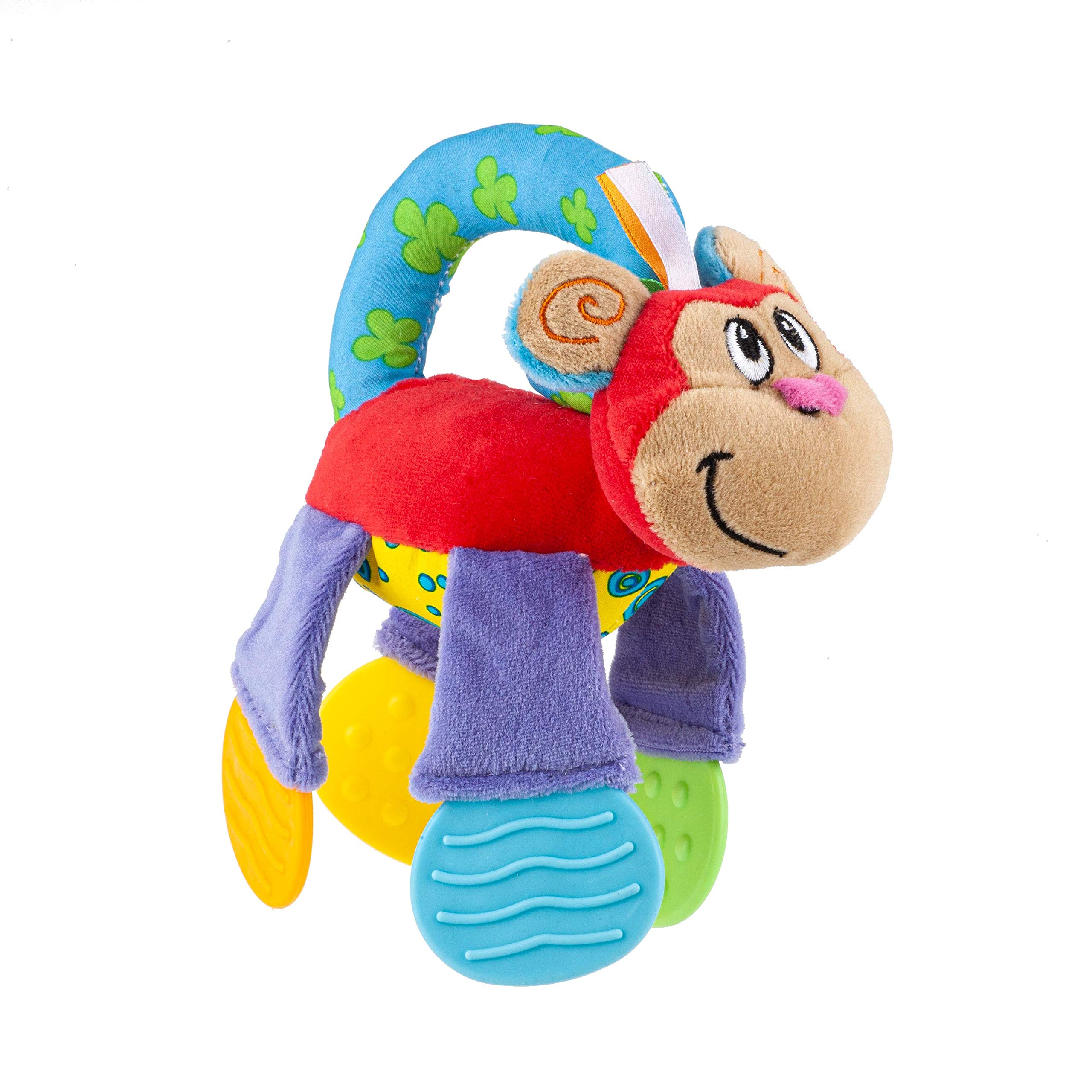 Nuby Floppers Plush Teether, Monkey