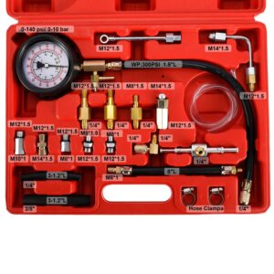 BTSHUB 0-140PSI Fuel Injector Pump Pressure Tester Gauge Hand Tool Set