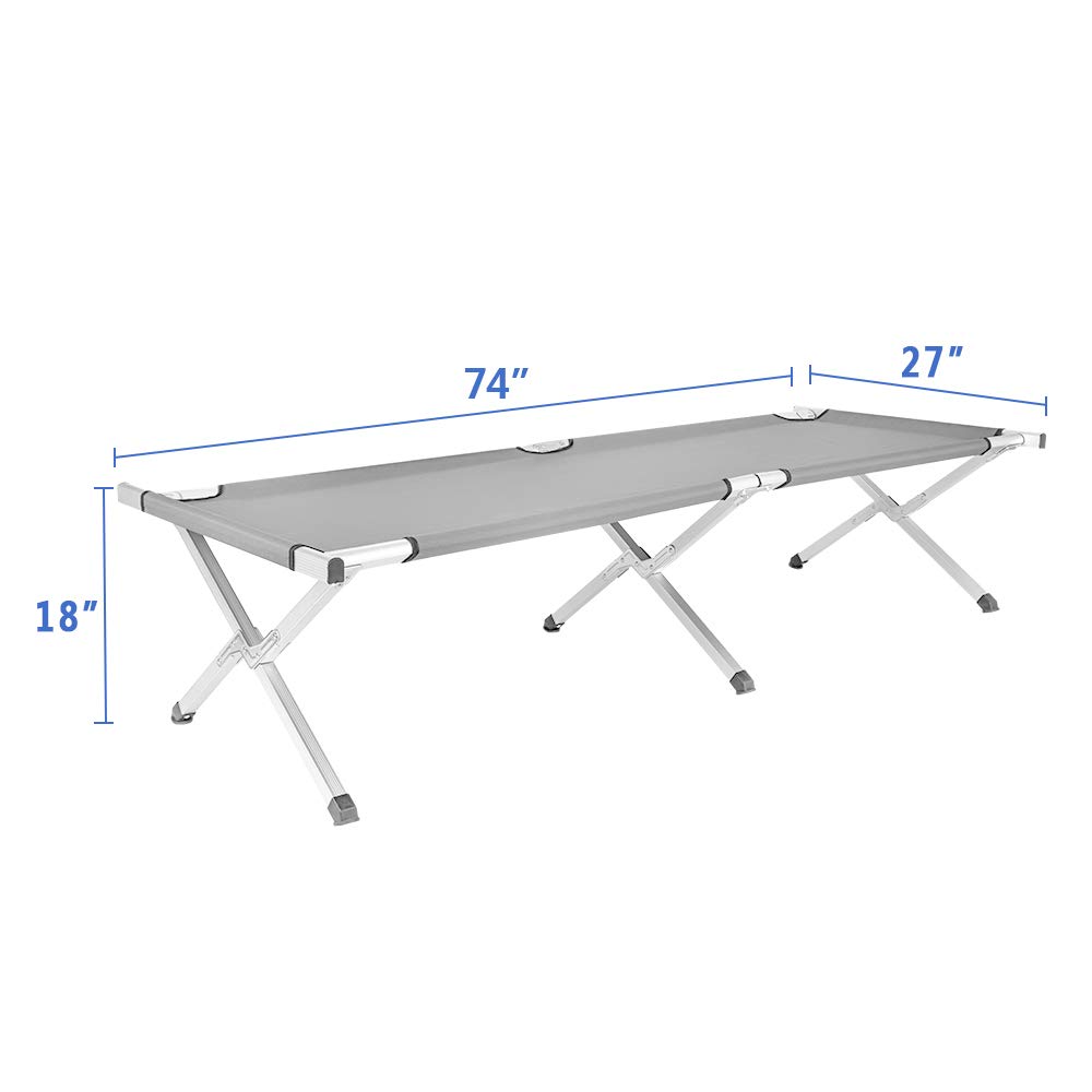 Guangshuohui Camp Bed, Portable Folding Camping Cot for Adults,Indoor Outdoor Portable Sleeping Cot for Hiking, Camping with Carrying Bag Army,Green