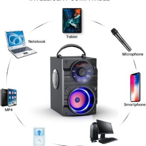 E I F E R Bluetooth Speakers Bluetooth Wireless Blue Tooth Speaker Subwoofer Loud Portable Bocinas with Remote Control & FM Radio, U-Disk/TF Card/AUX Input Player TWS Pairing Home Party B12