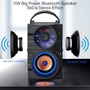 E I F E R Bluetooth Speakers Bluetooth Wireless Blue Tooth Speaker Subwoofer Loud Portable Bocinas with Remote Control & FM Radio, U-Disk/TF Card/AUX Input Player TWS Pairing Home Party B12