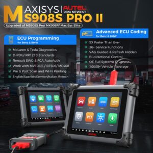 Autel MaxiSys MS908S PRO II Scanner w/ $60 MV108S, J2534 ECU Programming Coding as Elite II PRO/ MS909/ MSUltra, AutoScan 2.0, Upgraded of MK908P/ MS Elite/ MS908S Pro, 36+ Services, Active Tests, FCA