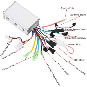 Vikye Brushless Motor Controller, 36V/48V 250W/350W LCD Controller Panel Kit for E-Bike Electric Bike Scooter, Brushless Controller(36V/48V 250W/350W)