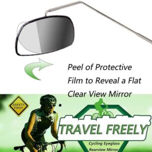 Bike Helmet Mirrors Rear View Mirror Cycling Eyeglass Mirror,Bike Bicycle Cycling Riding Mirror Helmet Mount Rearview Rear View Eyeglass