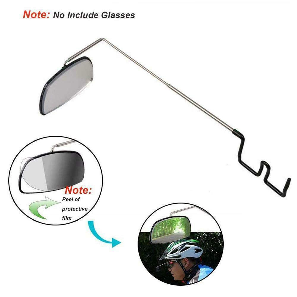 Bike Helmet Mirrors Rear View Mirror Cycling Eyeglass Mirror,Bike Bicycle Cycling Riding Mirror Helmet Mount Rearview Rear View Eyeglass