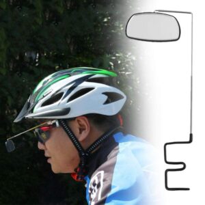 Bike Helmet Mirrors Rear View Mirror Cycling Eyeglass Mirror,Bike Bicycle Cycling Riding Mirror Helmet Mount Rearview Rear View Eyeglass