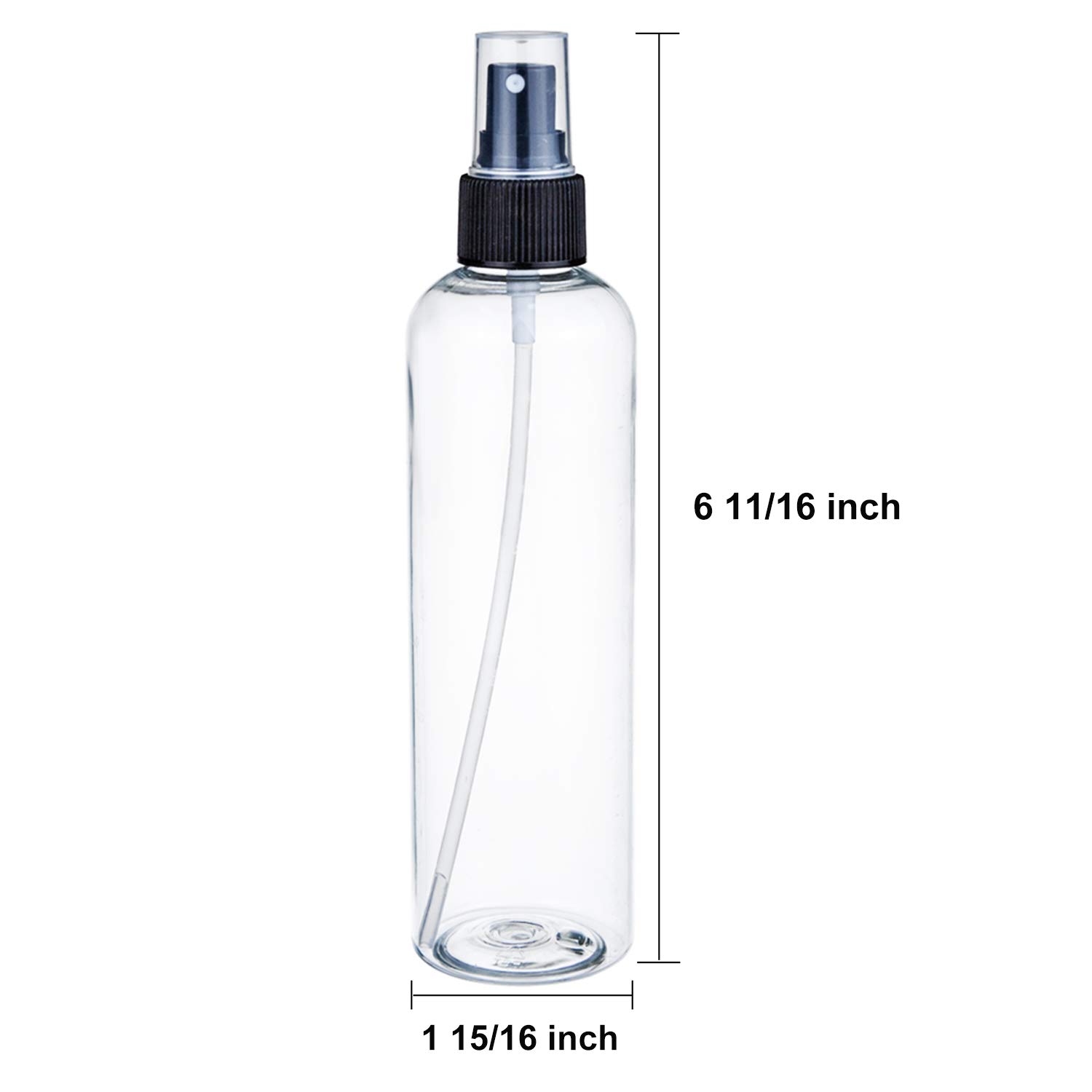 Bekith 16 Pack 8 oz Plastic Spray Bottles, Clear Empty Fine Mist Sprayer Bottles with Pump Spray Cap for Essential Oils, Travel, Perfumes