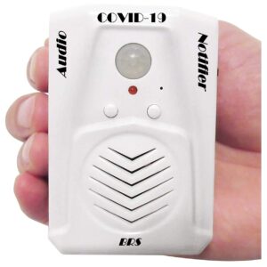 BRS Audio Proximity Notifier with 10 preloaded Verbal Messages - PIR Infrared Motion Sensor Activated Audio Alarm