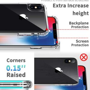 AEDILYS iPhone Xs Max Case,[Airbag Series] with [2 x Tempered Glass Screen Protector] [Military Grade]|15Ft. Drop Tested [Scratch-Resistant]|Wireless Charging | for Apple iPhone Xs Max 5.5 Inc- Clear