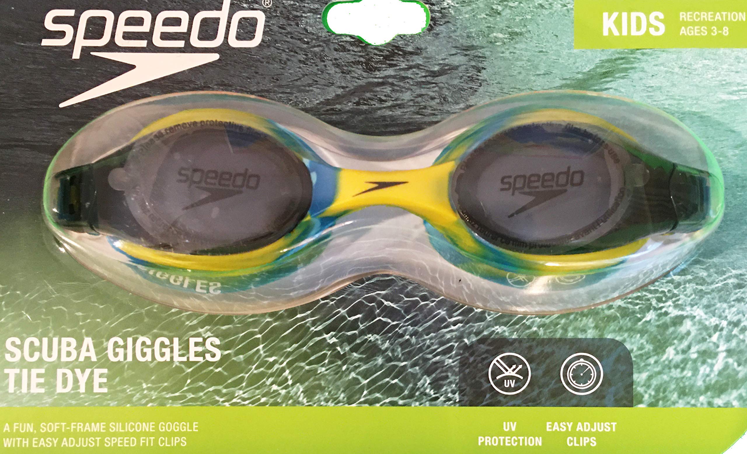 Speedo Kids Scuba Giggles Tie Dye Goggles - Blue
