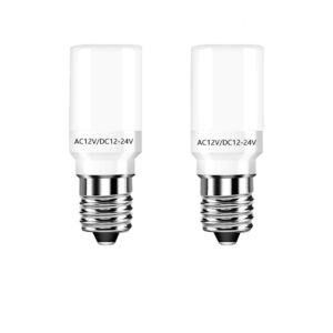 neanete low voltage 12v 24v candelabra e12 base led appliance light bulb for ice maker water dispenser rv marine landscape wr02x12208 416099 25w replacement warm white 3000k non dimmable pack of 2