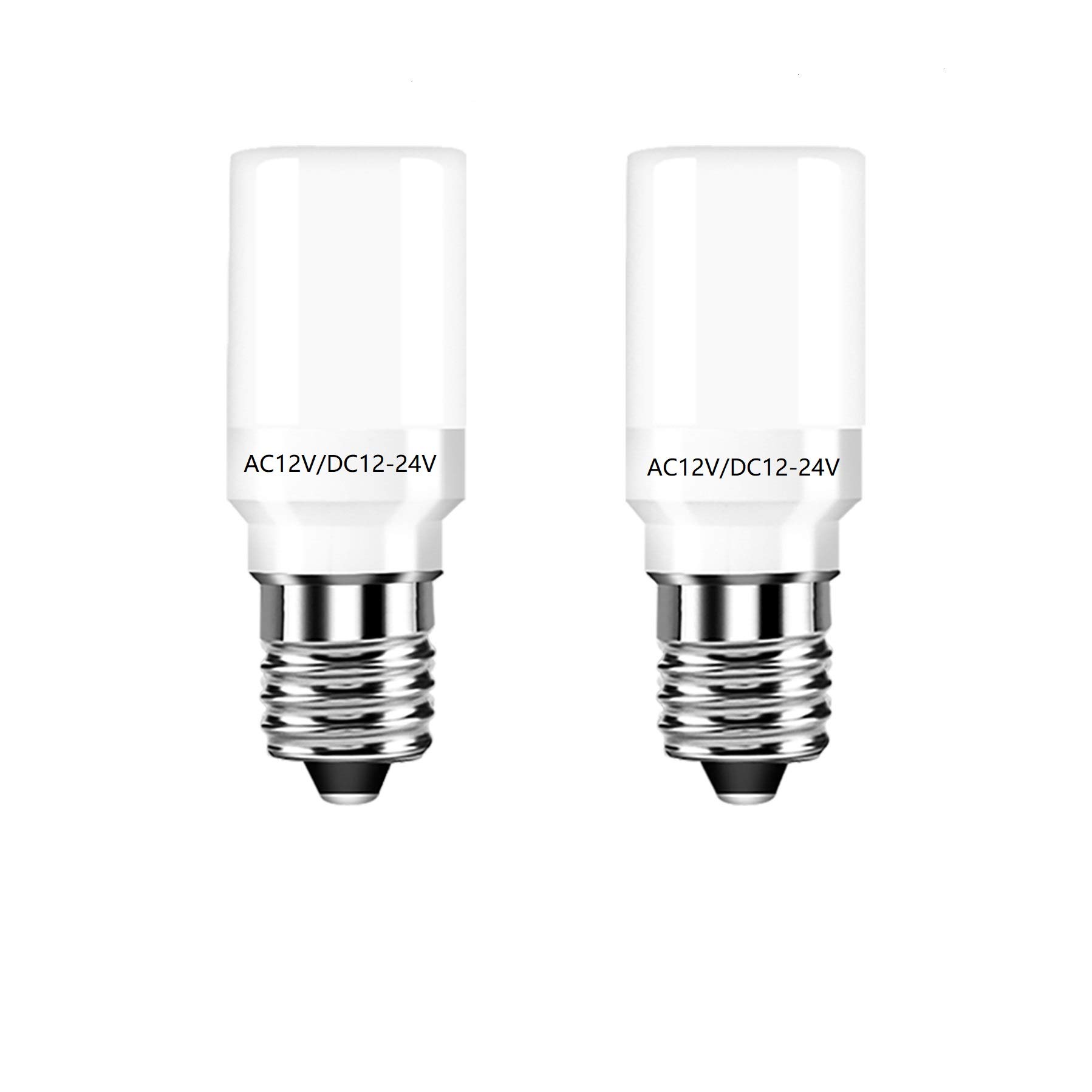 Neanete Low Voltage 12V 24V Candelabra E12 Base LED Appliance Light Bulb for ice Maker Water Dispenser RV Marine Landscape WR02X12208 416099 25W Replacement Warm White 3000k Non Dimmable Pack of 2