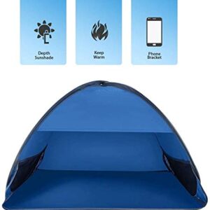 Beach Sun Shelters,Instant Sun Shade Canopy Head PopUp Canopy Automatic Shade Tent for Camping Fishing Hiking Picnic Portable Sun Shelter Windproof Waterproof with Mobile Phone Stand