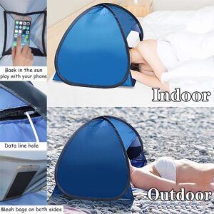 Beach Sun Shelters,Instant Sun Shade Canopy Head PopUp Canopy Automatic Shade Tent for Camping Fishing Hiking Picnic Portable Sun Shelter Windproof Waterproof with Mobile Phone Stand