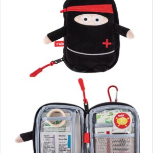 Owie Ninja Small Mini Compact First Aid Kit for Parents on The Go and Hanging in a Diaper Bag, Travel, Purse or Use it at Home or Outdoor