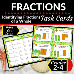 fractions: identifying fractions of a whole
