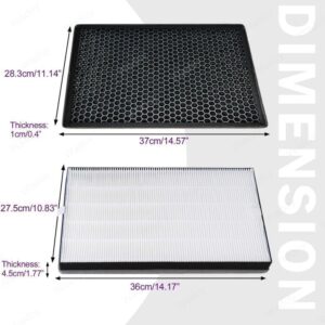 FY2420/40 FY2422/40 Replacement Filter Compatible with Phi-llips Purifier Series 2000 2000i, Replace AC2889 AC2887 AC2882 (2 Pcs)