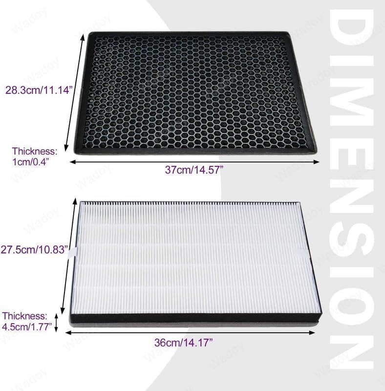 FY2420/40 FY2422/40 Replacement Filter Compatible with Phi-llips Purifier Series 2000 2000i, Replace AC2889 AC2887 AC2882 (2 Pcs)