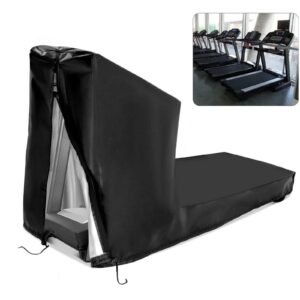 treadmill cover, non-folding running machine protective cover, waterproof dustproof treadmill covers with zipper for home gym indoor outdoor(66”l x 30”w x 55”h)