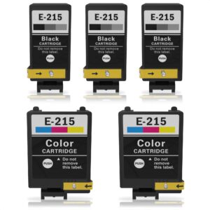 215 ink cartridge replacement for wf-100 wf-110 printer - 3pcs black printer ink cartridges for wf 100 printer ink portable inkjet color printer cartridge - 2pcs tri-color ink cartridge ink printer