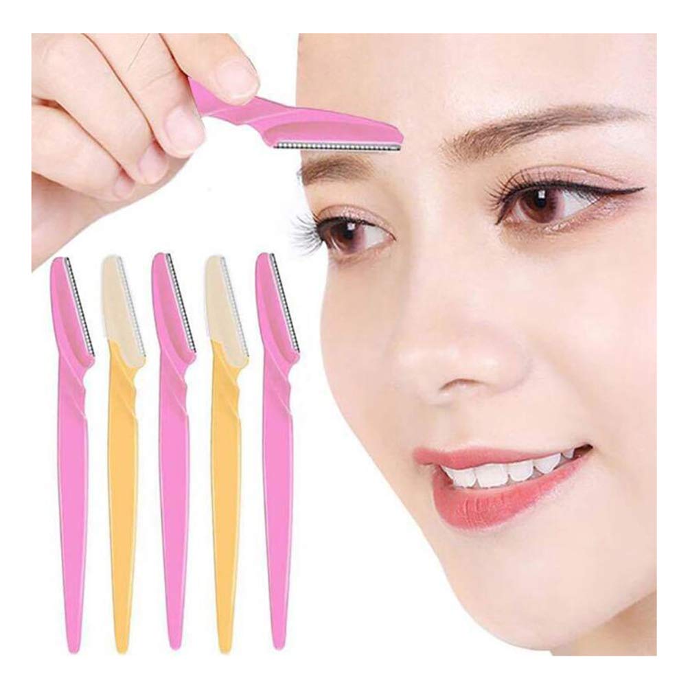 Eyebrow Trimmer 10pcs Portable Eyebrow Razor Shaver Shaper Facial Hair Remover Cutter Scissors Eyebrow Shaping Tool Face Makeup