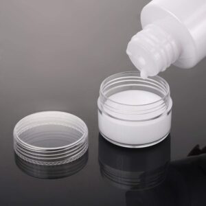 100 Count Refillable Sample Containers with Lids Cosmetic Jars 15 Gram Empty Cream Jars Leak Proof Makeup Containers for Traveling - Clear