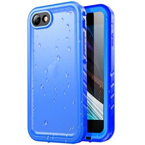 sportlink waterproof case for iphone se 3rd 2022/iphone se 2nd 2020/iphone 7/8 - full body shockproof dustproof phone screen protector rugged waterproof case for iphone se3/se2/7/8 (blue)