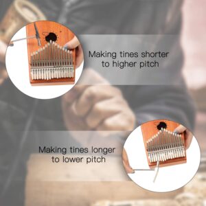 Kalimba 17 Keys Thumb Piano with Protective Box, Tuning Hammer and English Study Instruction. Portable Mbira Wood Finger Piano, Gifts for Kids and Adults Music Lovers