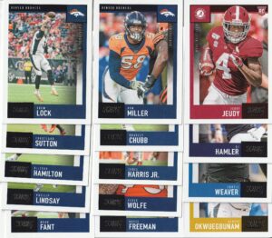 2020 panini score football denver broncos team set 14 cards w/drafted rookies