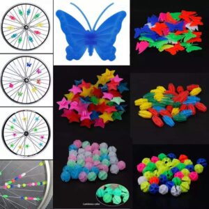 170 Pieces Bike Wheel Spokes Bicycle Spoke Beads Clip Kids Bike Decoration Accessories