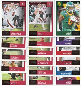 2020 panini score football san francisco 49ers team set 16 cards w/drafted rookies