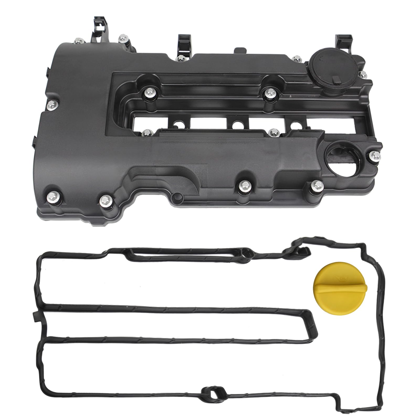 Engine Valve Cover kit w/Gaskets & Bolts Compatible with 2011-2020 Chevrolet Chevy Cruze Sonic Volt Trax Buick Encore Cadillac ELR 1.4L L4 Replaces # 25198874 55573746 264-968