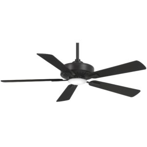 minka-aire f556l-cl contractor plus 52 inch ceiling fan with integrated 16w led light in coal finish