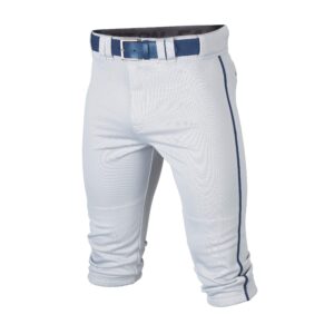 easton boys solid/piped baseball pants, white/navy piped, medium us