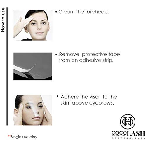 COCO-HONEY (100 PCS) Cocohoney Face Film Cover Shields Visors, Disposable Face Shields for Hairspray Salon Supplies, Microblading, Permanent Makeup, Shower, and Eyebrows Eyelash Extensions Eye Eyelid