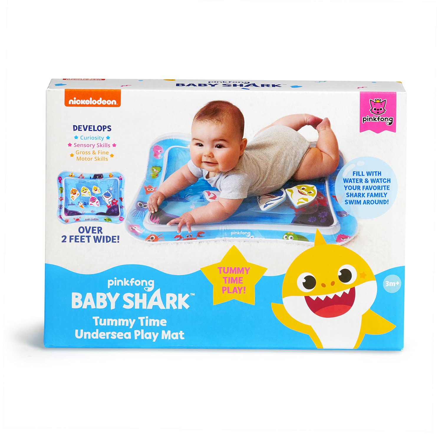 WowWee Baby Shark Tummy Time Water Filled Play Mat – Infant Toys to Help Learn How to Crawl – Baby Shark Official