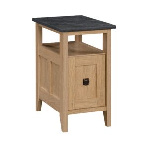 sauder august hill side table, l: 14.49" x w: 20.95" x h: 24.76", dover oak finish