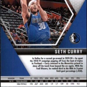 Seth Curry 2019-20 Panini Mosaic #104 NM-MT Mavericks Basketball NBA