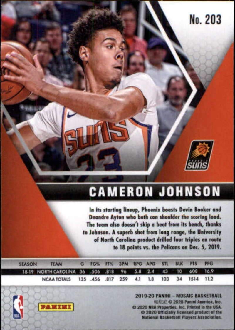 2019-20 Panini Mosaic #203 Cameron Johnson Phoenix Suns NBA Basketball Card (RC - Rookie Card) NM-MT