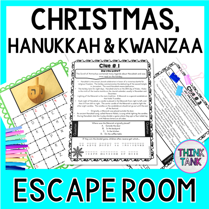 Christmas, Hanukkah and Kwanzaa Escape Room