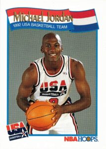 1991-92 nba hoops #579 michael jordan team usa olympic basketball card