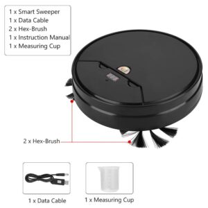 Zerodis Robot Vacuum and Mop Combo, Smart Robotic Sweeping Cleaner Slim Mopping Robot Vacuum Cleanning Tool for Home Office Hard Floor Pet Hair Carpet