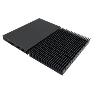 awxlumv aluminum large heatsink 5.9 x 3.6 x 0.59 inch /150 x 93x 15 mm black heat sinks fins for cooler rtx 3090 3080 ti backplate pcb led motherboard (2 pcs)
