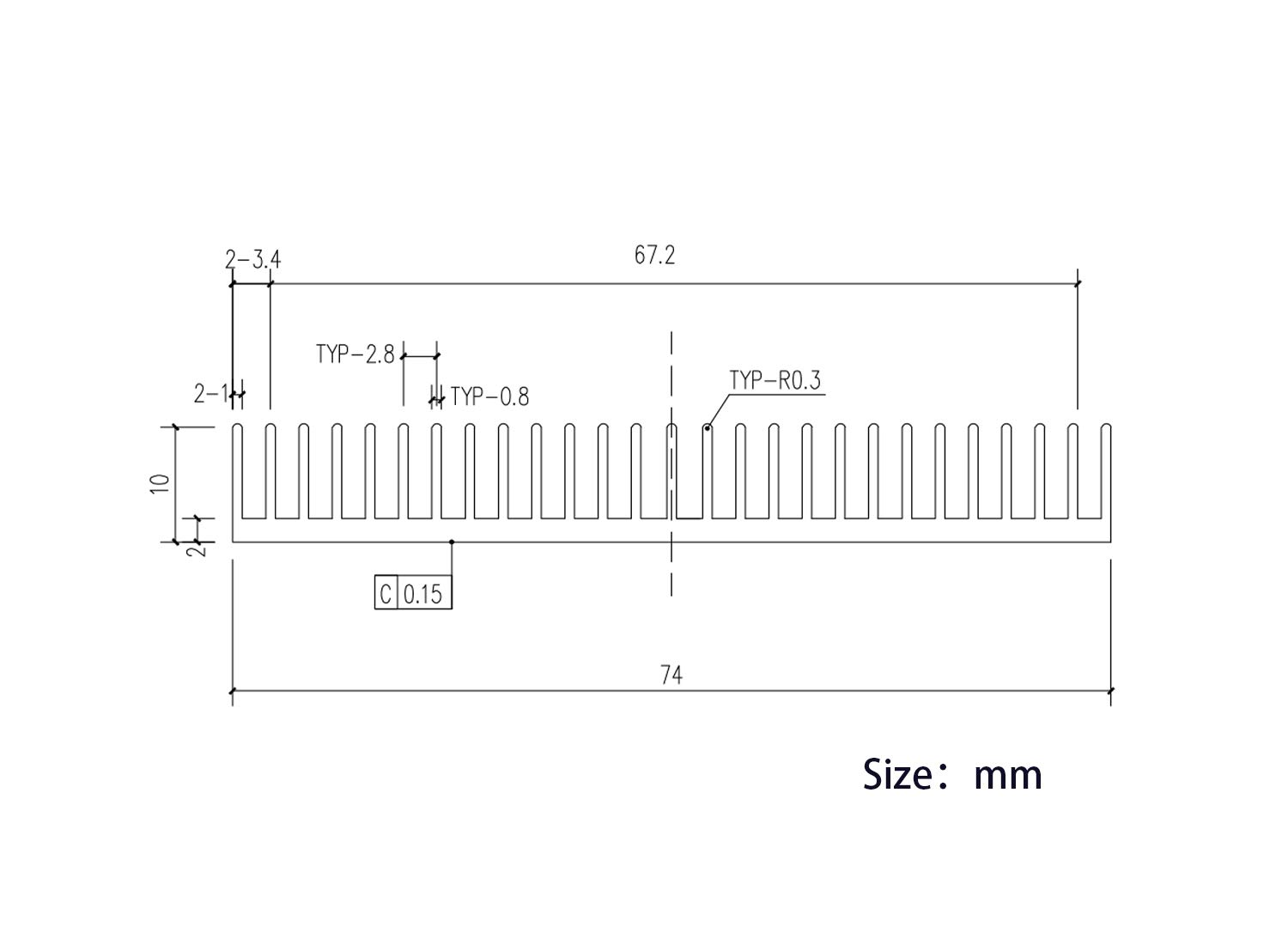 Aluminum Heat Sink 150mm x 74mm x10mm/ 5.9 x 2.91 x 0.39 inch Blue Heatsinks Module Cooler Fin Heat Board Cooling for Amplifier Transistor Semiconductor Devices Blue Tone