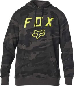 fox racing men's legacy moth pullover fleece, black camo, 2x