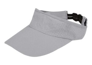 holiberty light grey sun visor for unisex adults, quick dry mesh, uv protection, sports, outdoor, tennis, golf, baseball, fishing hat