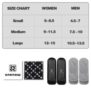 unenow Unisex Non Slip Socks with Grips Cushion for Yoga Pilates Barre Home & Hospital