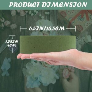 TAOPE Floral Foam, 6.5'' Large Dry & Wet Floral Foam Bricks Round for Artificial Flowers, Green Foam Blocks for Wedding Decoration