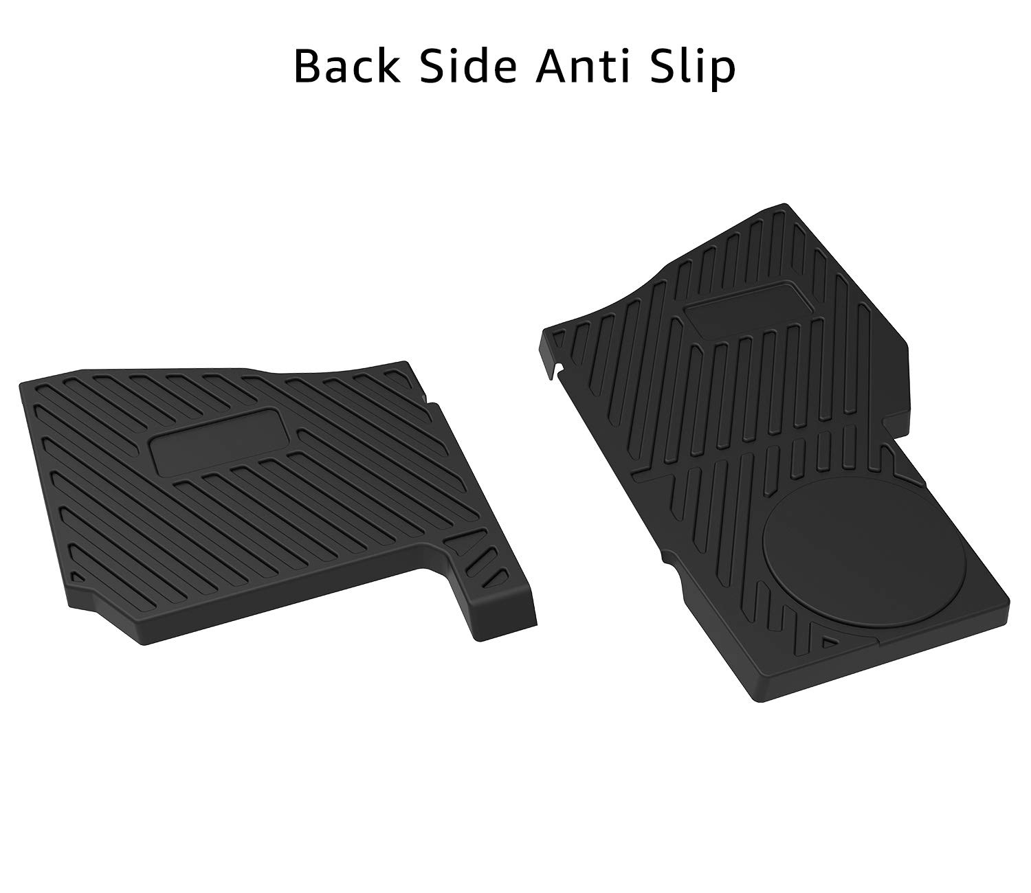 Front Floor Mats, A & UTV PRO All Weather Floor Liners for 2018-2024 Polaris Ranger XP 1000 Crew Accessories, Replace # 2882780,TPE Material Slush Liner